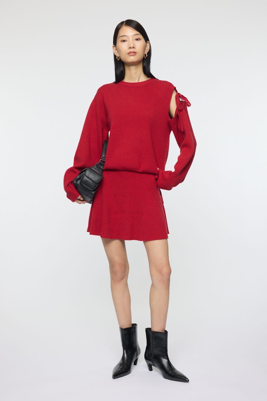 MOUSSY「TIED RIBBON セーター & ミニスカート」|ワンピース|