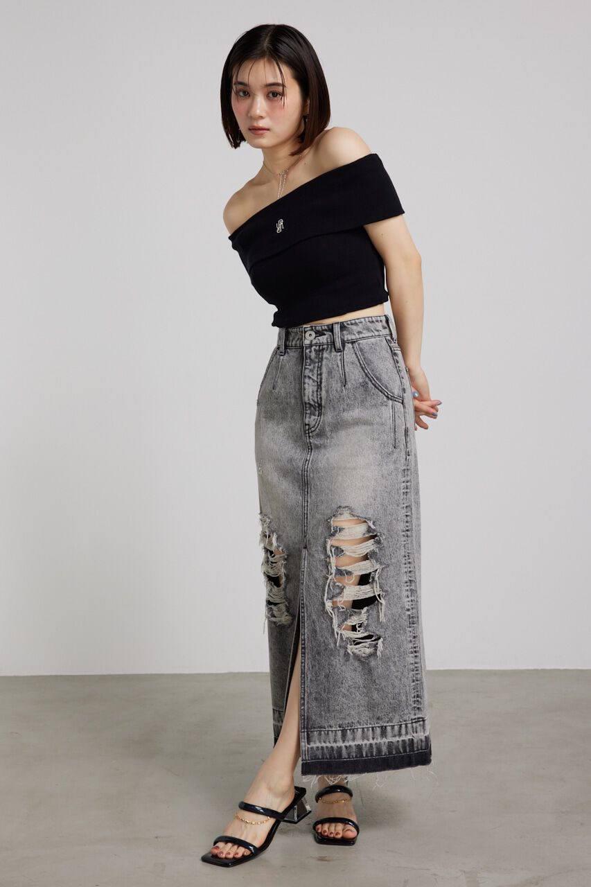 rienda「RモチーフプレートカットTOP」|Tシャツ・カットソー|