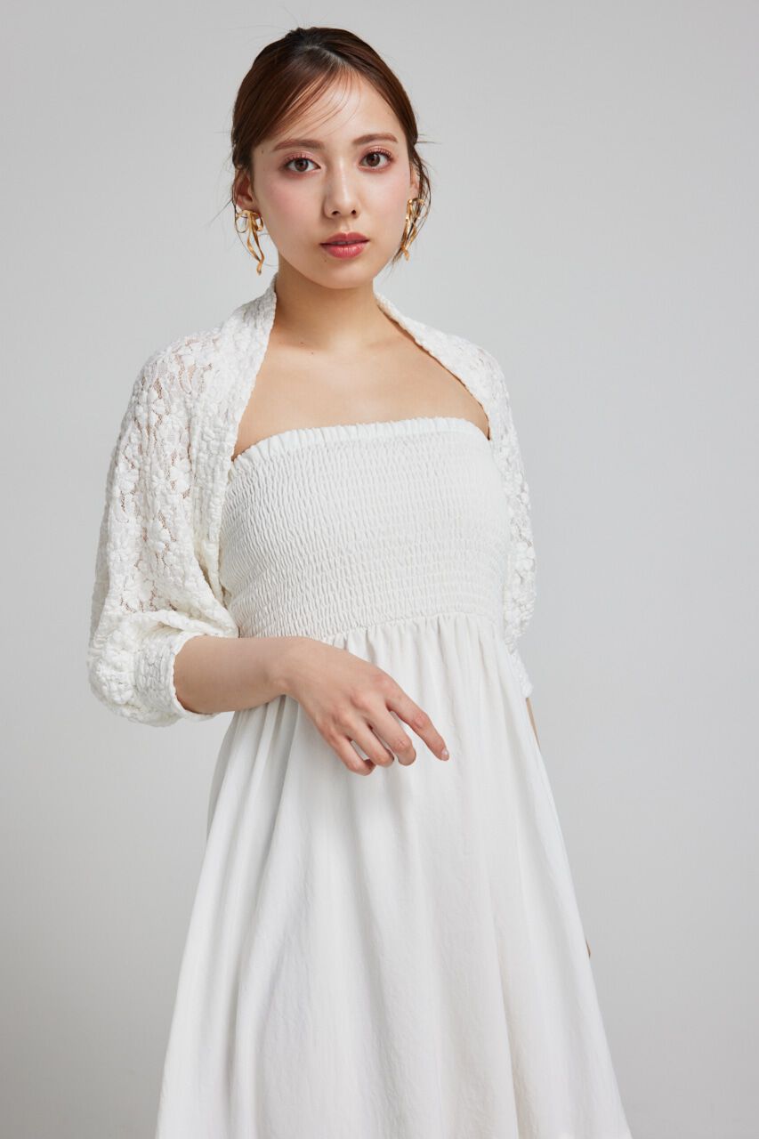 rienda「バンピーレースカーデ」|カーディガン|WHT