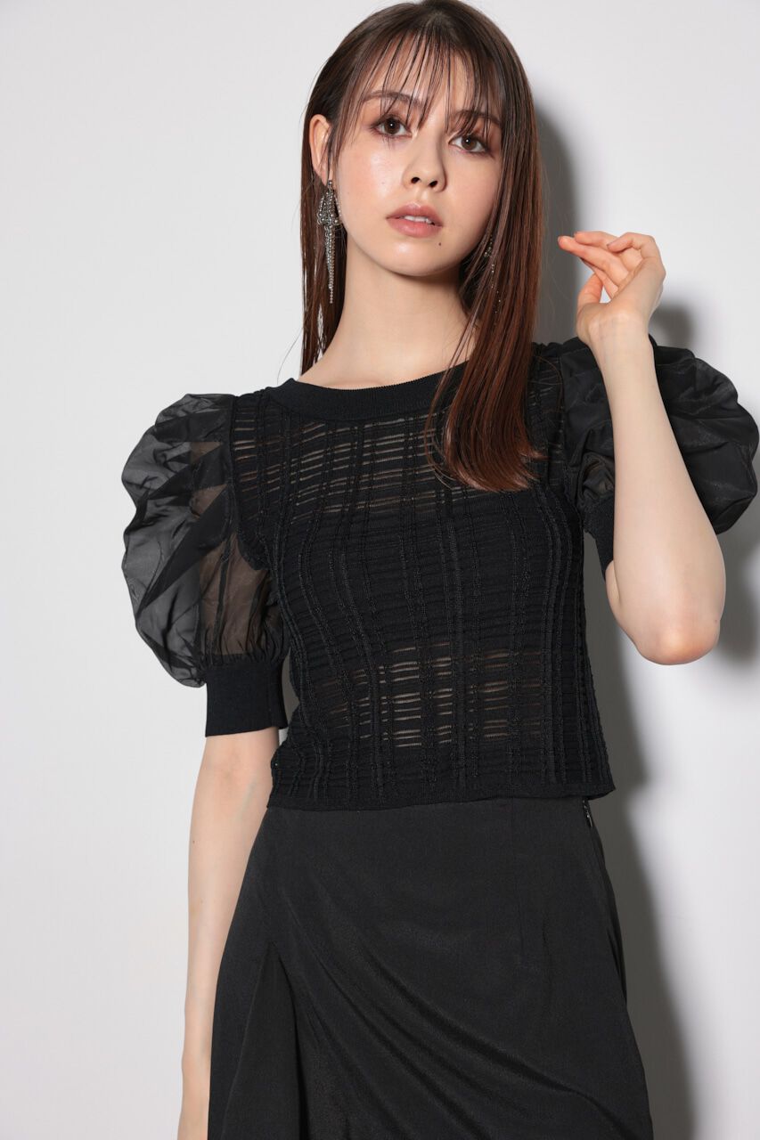 rienda「2WAYシアーラメニットカーデ」|カーディガン|