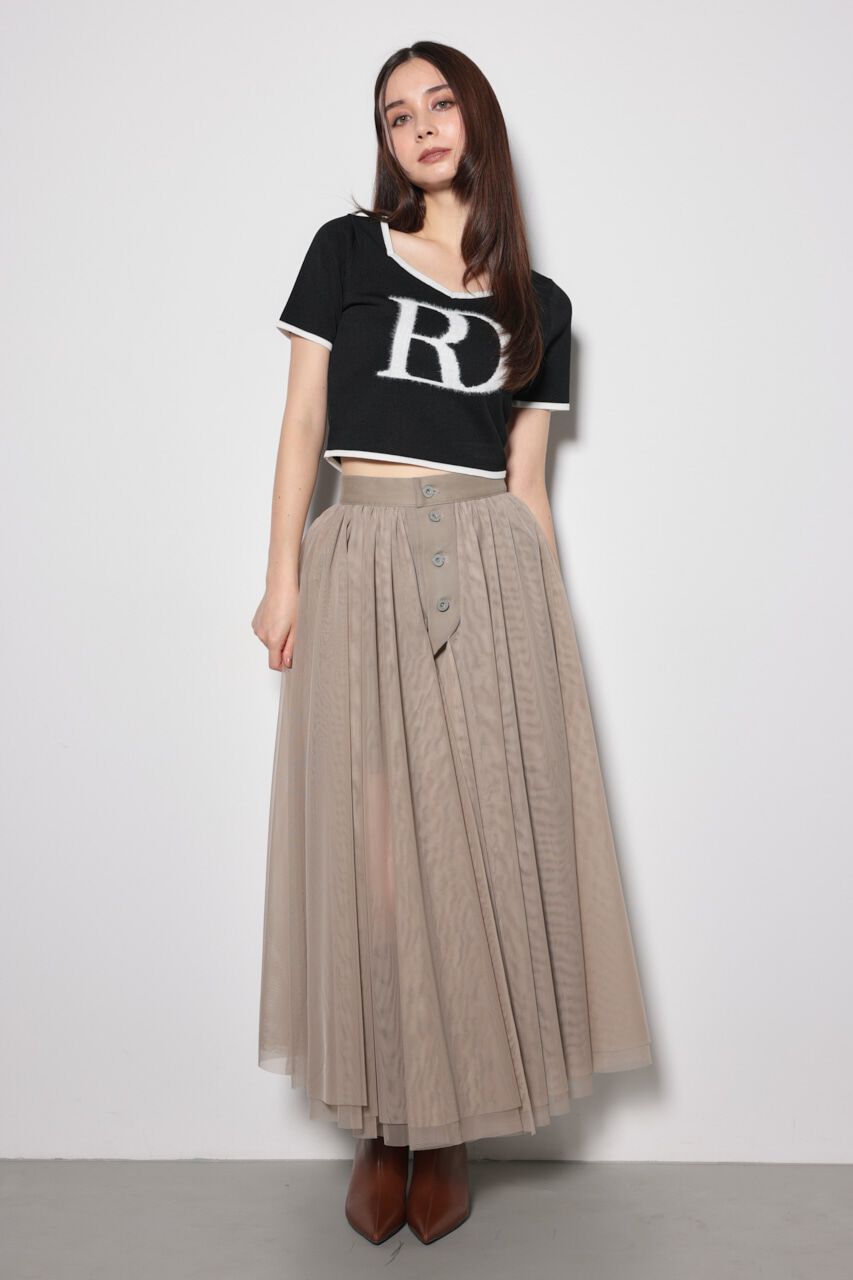 rienda「ビッグＲロゴニットトップス」|ニット・セーター|