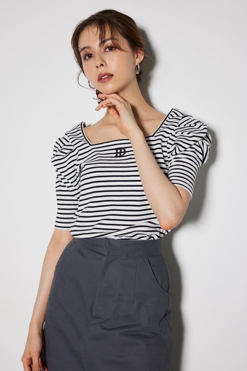 rienda「パフショルダーTシャツ」|Tシャツ・カットソー|