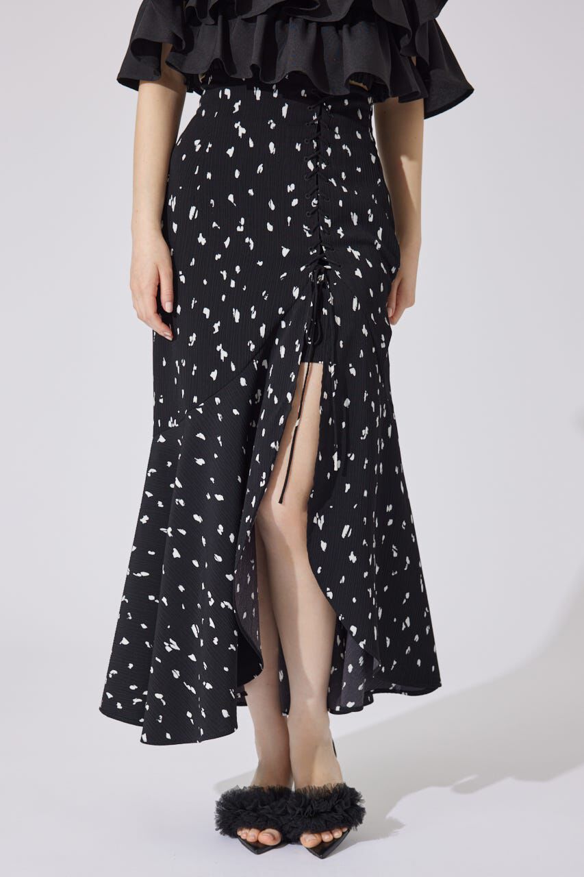 rienda「レースアップマーメイドスコートショートパンツ」|その他|BLK