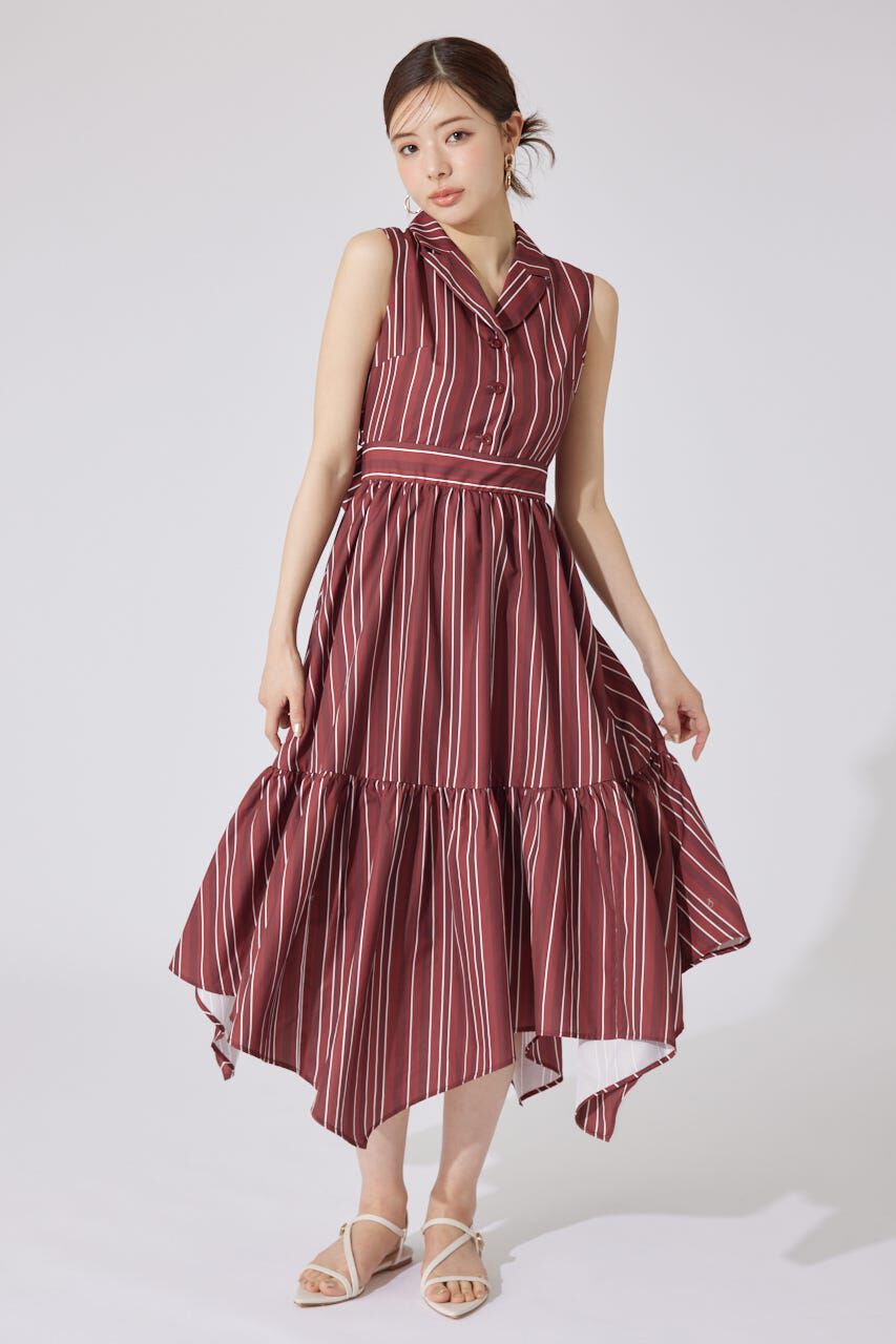 rienda「イレヘムシャツワンピース」|ワンピース|柄RED5