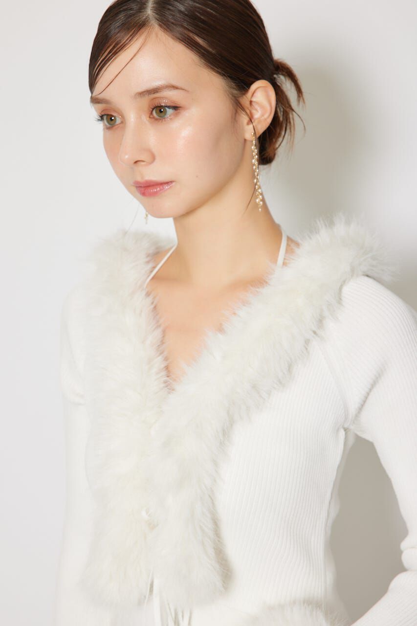 rienda「フェイクファーレディーニットワンピース」|ワンピース|