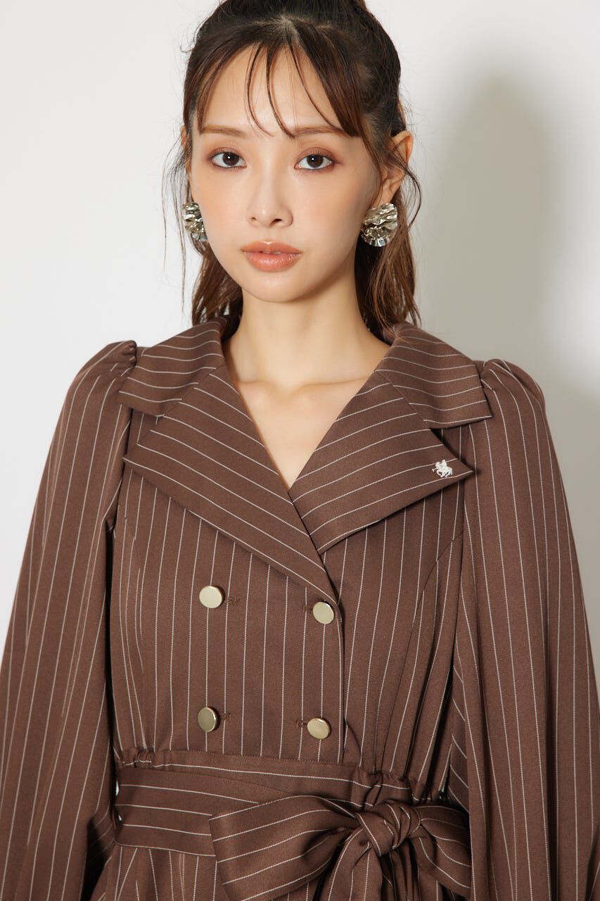 rienda「オープンカラーフレアワンピース」|ワンピース|