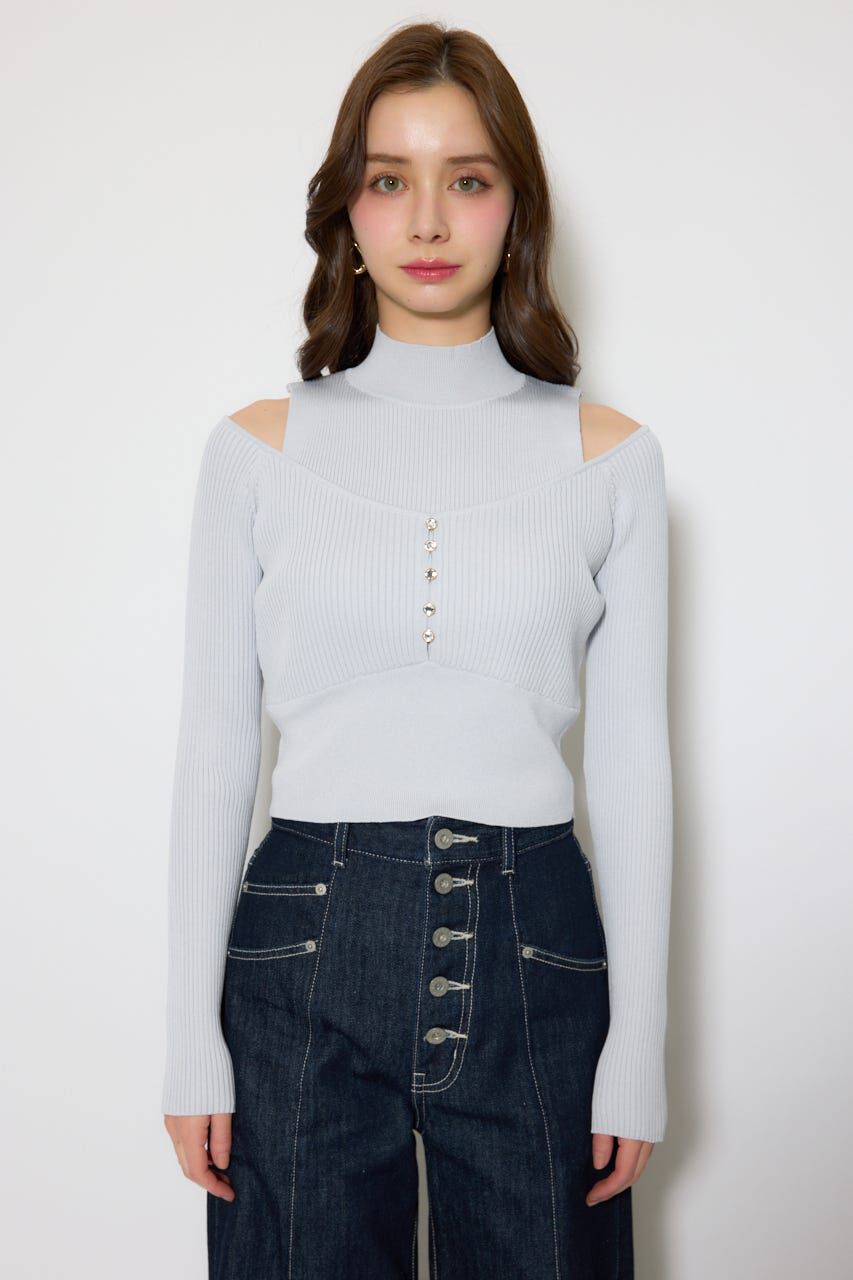 rienda「レイヤードニットトップス」|ニット・セーター|