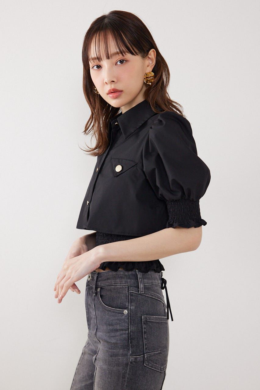 rienda「クロップドレイヤードブラウス」|シャツ・ブラウス|