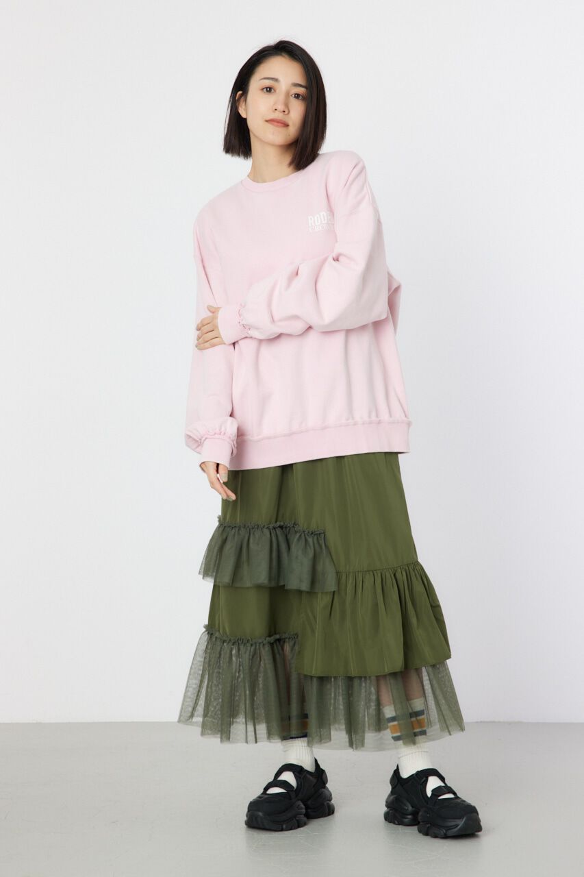 RODEO CROWNS「ダメージCROWNアップリケスウェット」|パーカー|