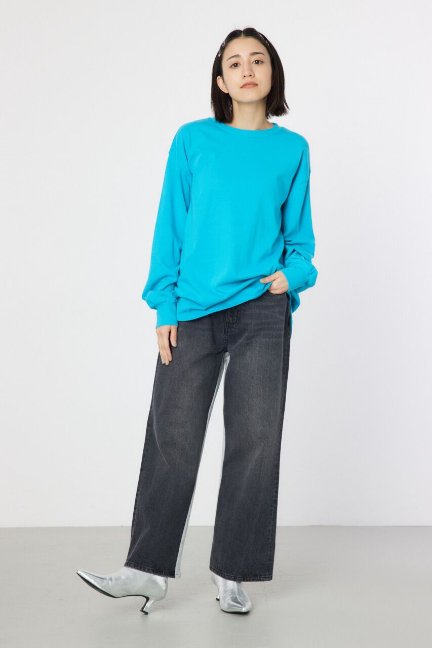 RODEO CROWNS「デニムコンビワイドパンツ」|デニム|