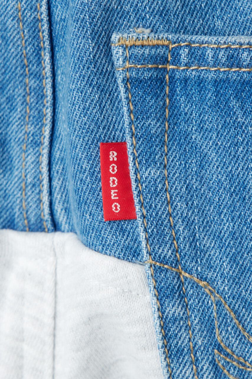 RODEO CROWNS「デニムコンビワイドパンツ」|デニム|