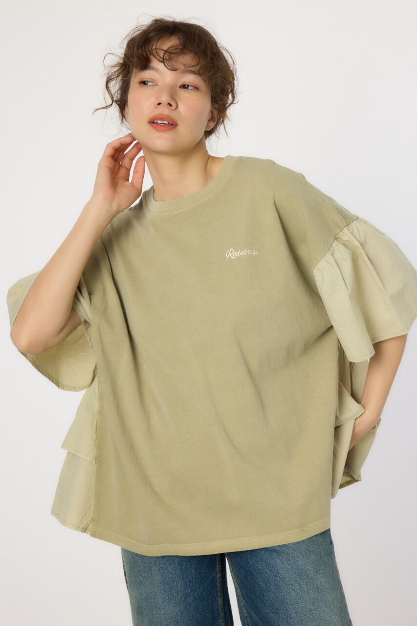 RODEO CROWNS「ピグメントバックフリルトップス」|Tシャツ・カットソー|GRN