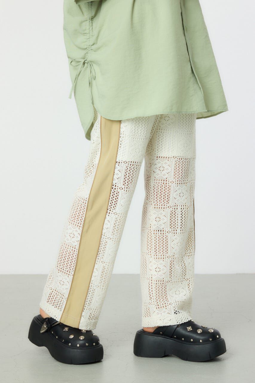 RODEO CROWNS「サイドラインレースパンツ」|その他|WHT