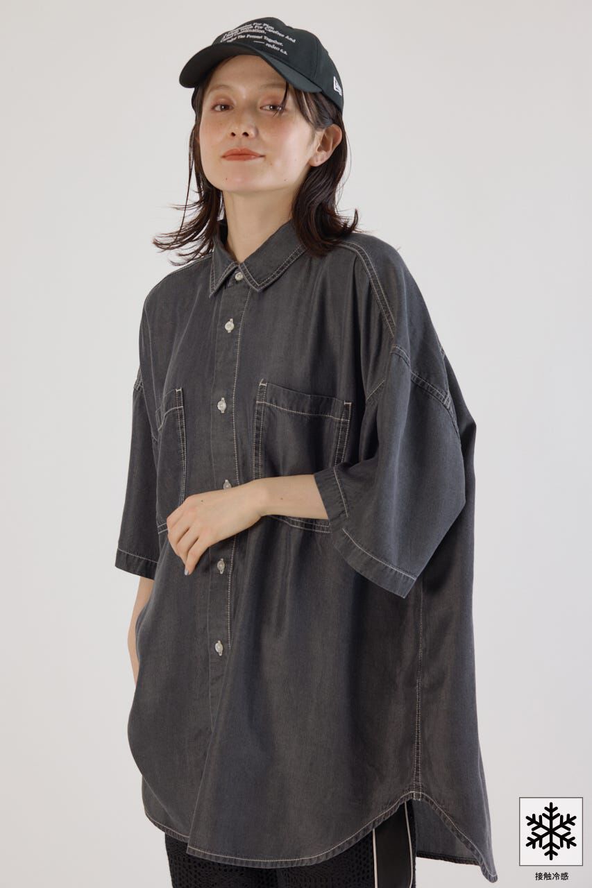 RODEO CROWNS「クールデニムビッグシャツ」|シャツ・ブラウス|