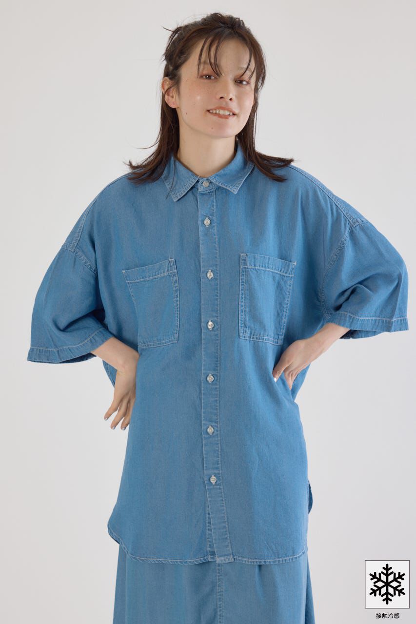 RODEO CROWNS「クールデニムビッグシャツ」|シャツ・ブラウス|