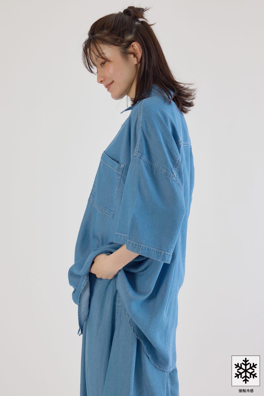 RODEO CROWNS「クールデニムビッグシャツ」|シャツ・ブラウス|