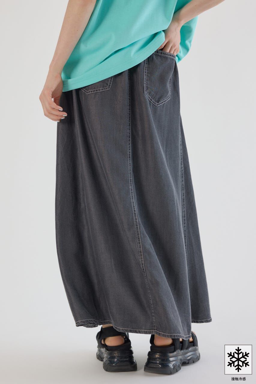 RODEO CROWNS「クールデニムリラックススカート」|デニム|