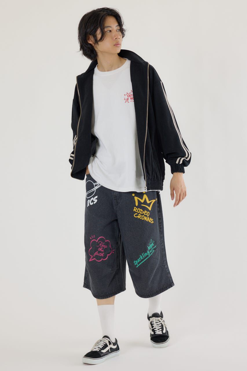 RODEO CROWNS「ラクガキバミューダデニムパンツ」|デニム|
