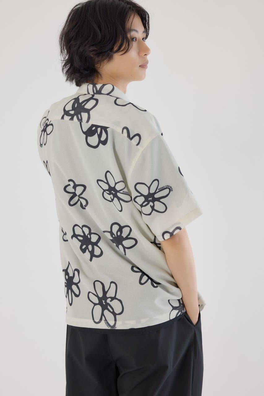 RODEO CROWNS「ポリメッシュフラワーシャツ」|シャツ・ブラウス|