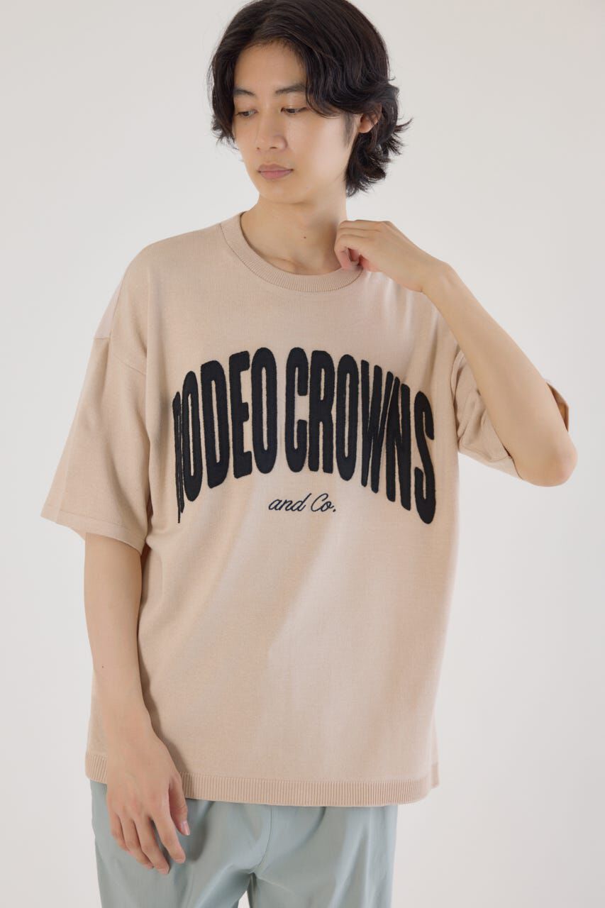 RODEO CROWNS「メンズCURVE LOGOコンビニットトップス」|Tシャツ・カットソー|