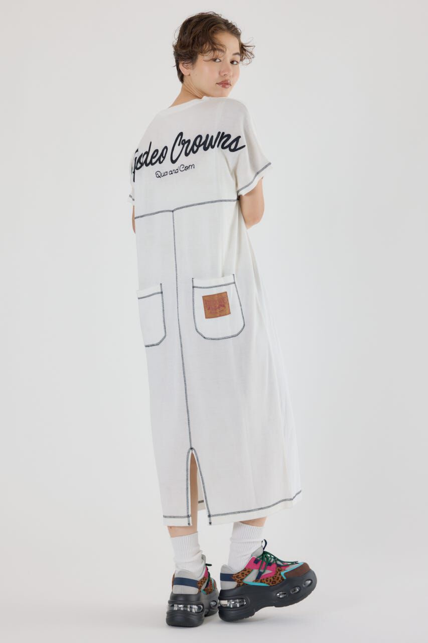 RODEO CROWNS「配色ステッチニットコンビワンピース」|ワンピース|