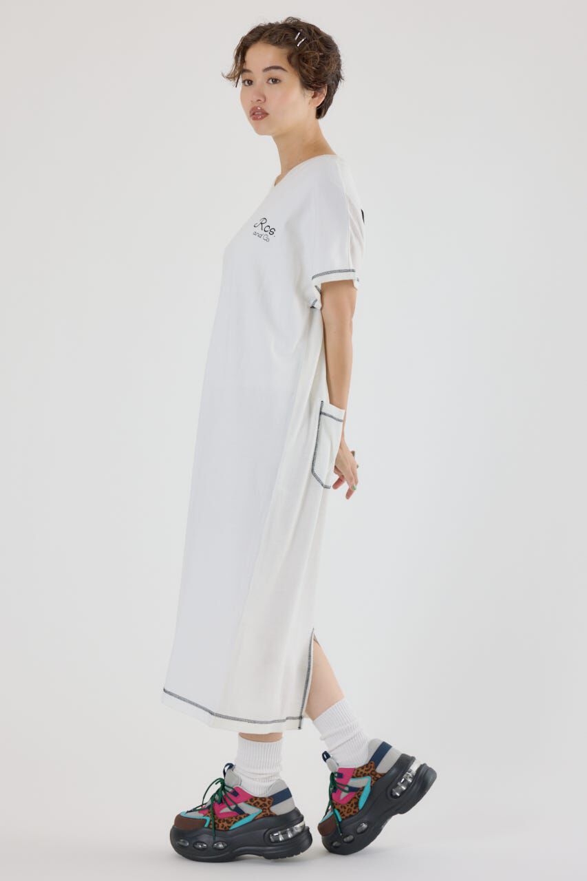 RODEO CROWNS「配色ステッチニットコンビワンピース」|ワンピース|