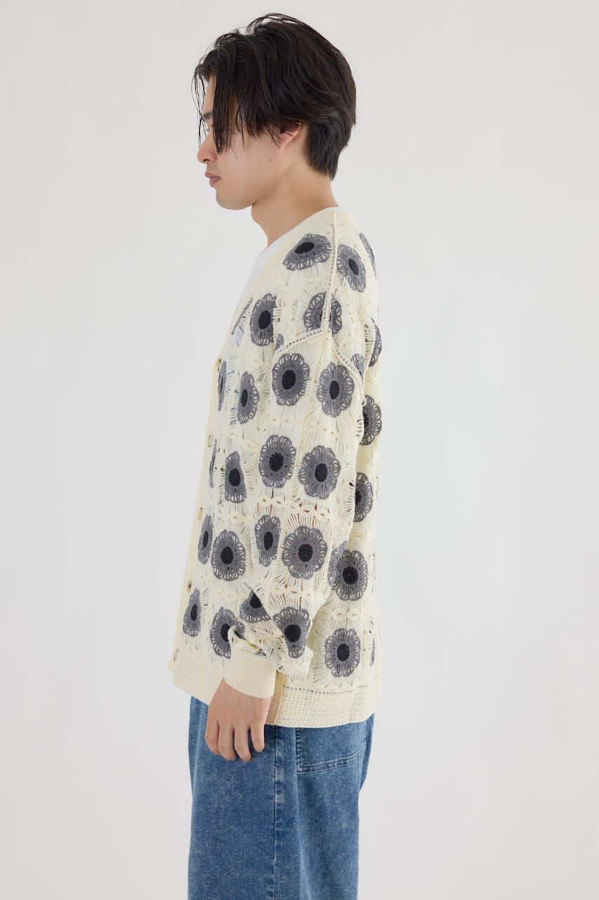 RODEO CROWNS「クロシェフラワーニットカーディガン」|カーディガン|