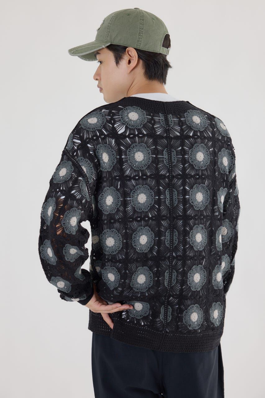 RODEO CROWNS「クロシェフラワーニットカーディガン」|カーディガン|