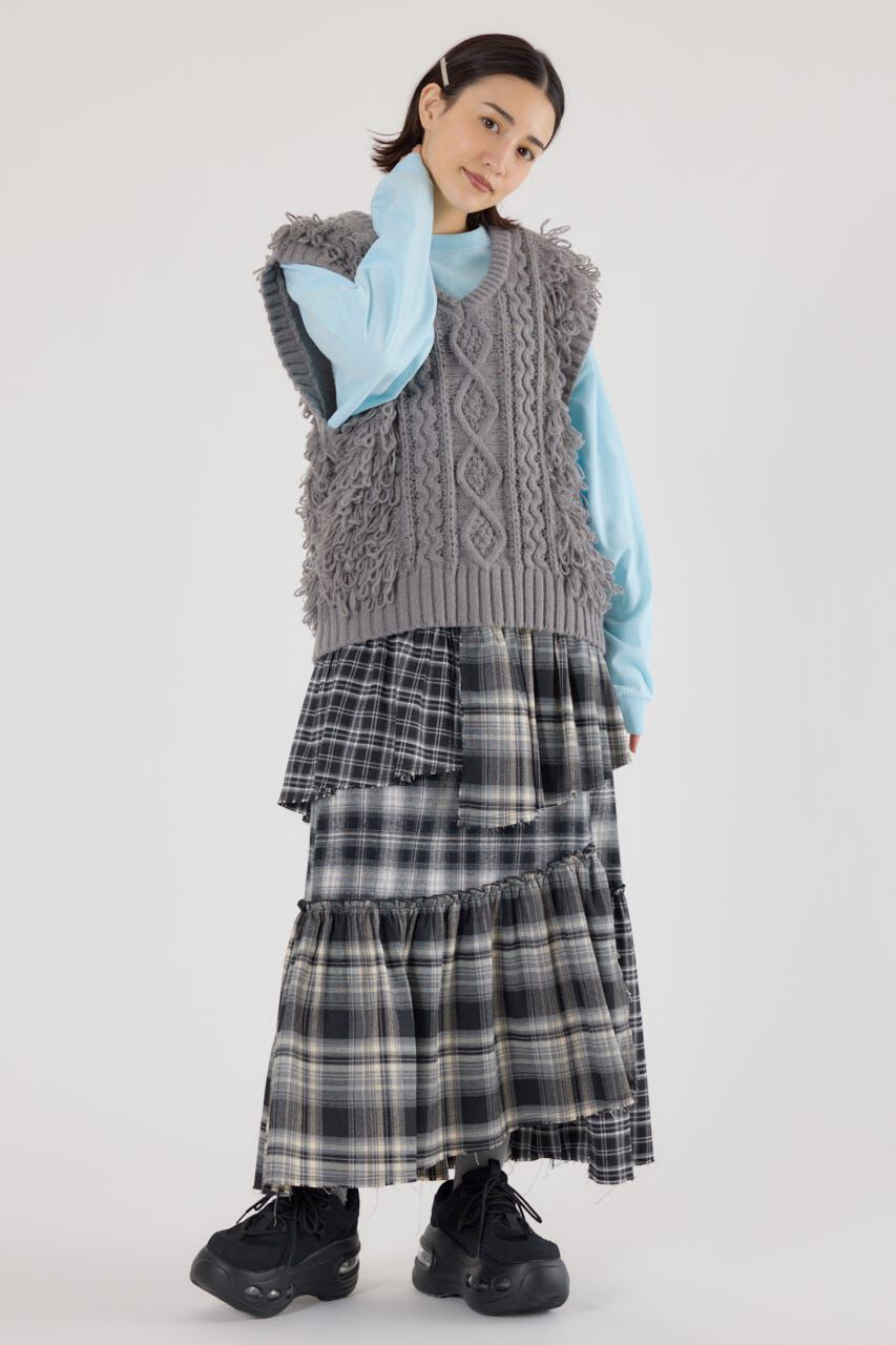 RODEO CROWNS「ケーブルニットベスト」|ニット・セーター|