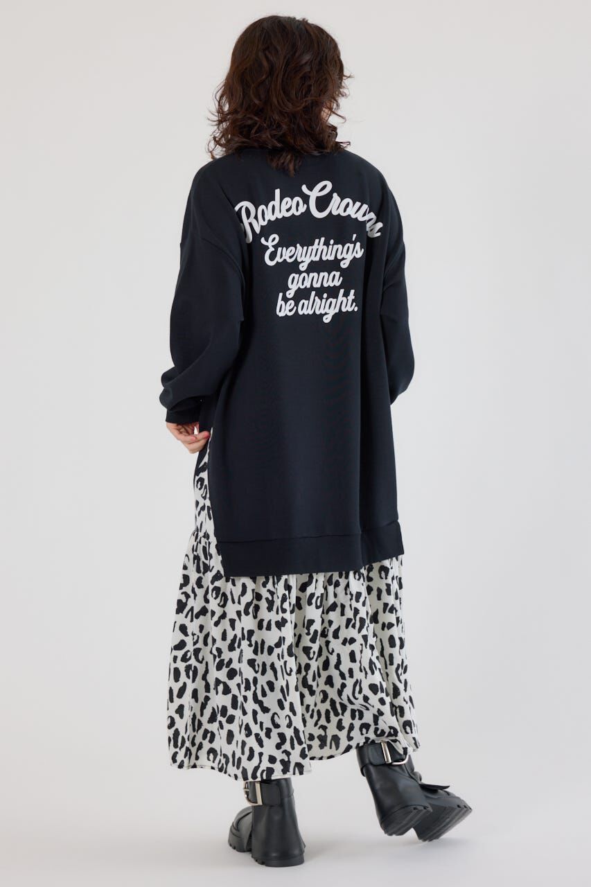 RODEO CROWNS「アニマルパターンドッキングワンピース」|ワンピース|BLK