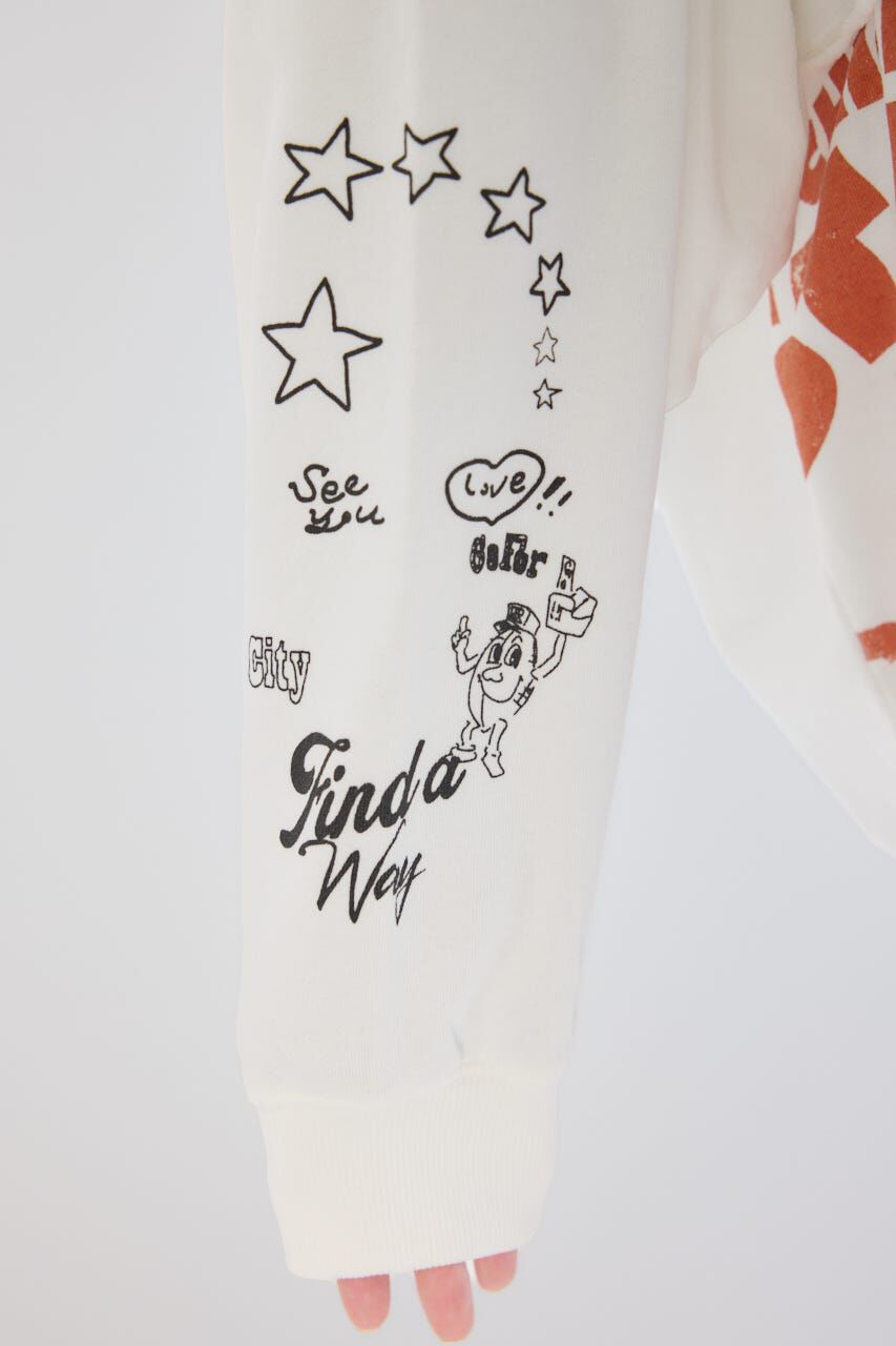 RODEO CROWNS「加工アウトシームスウェットトップス」|パーカー|