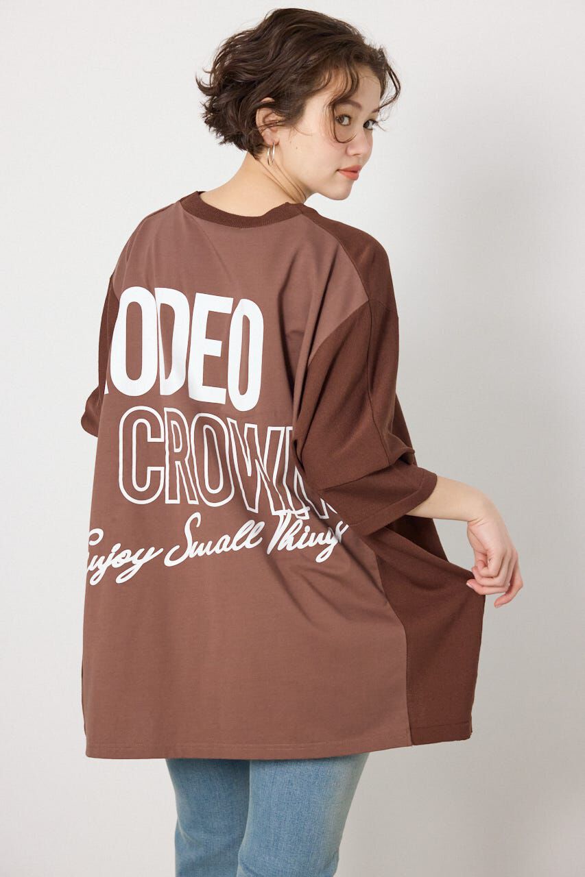 RODEO CROWNS「ドッキングドルマンビッグニットトップス」|ニット・セーター|BRN