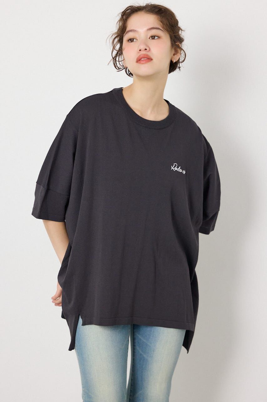 RODEO CROWNS「ドッキングドルマンビッグニットトップス」|ニット・セーター|C.GRY