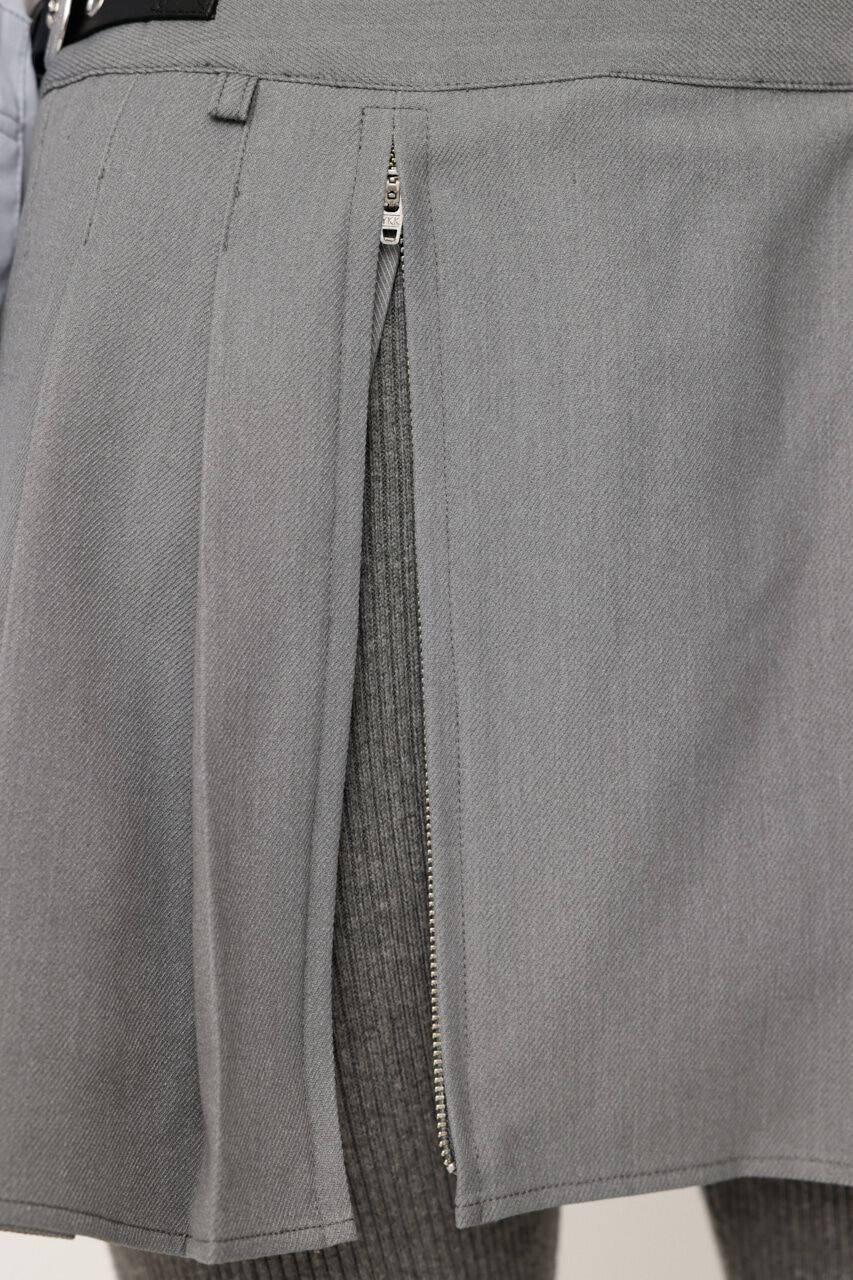 SLY「OPEN ZIP PLEATS ショートスカート」|スカート|