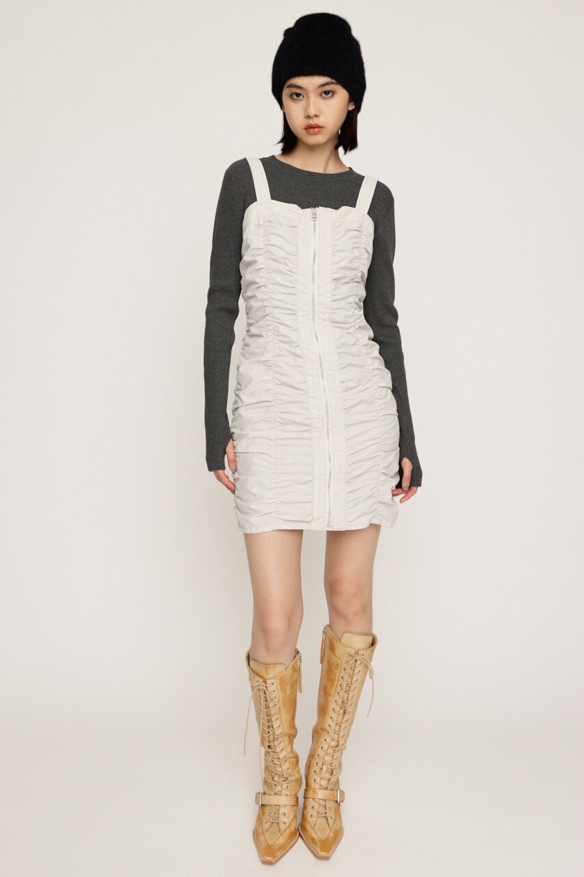 SLY「NYLON GATHER CAMI ショートワンピース」|ワンピース|
