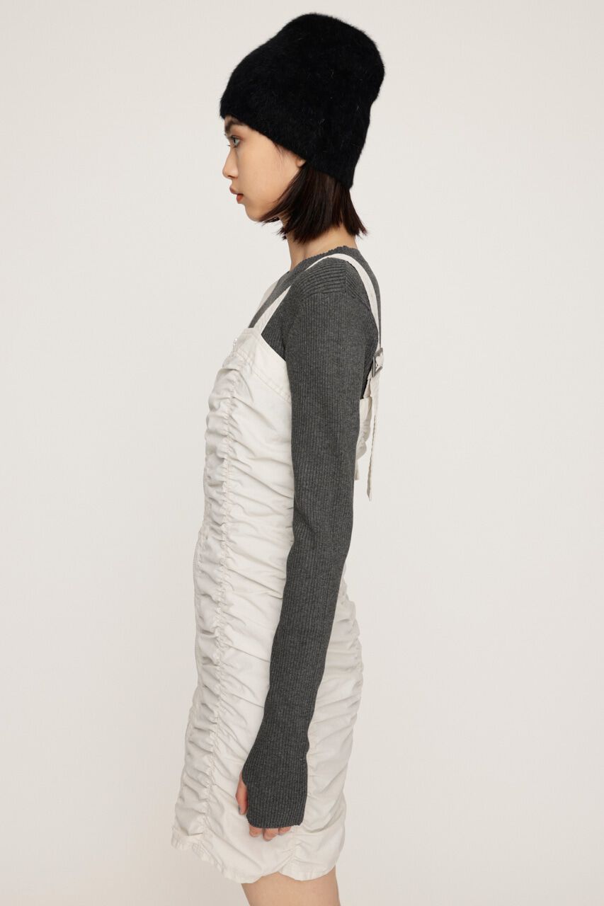 SLY「NYLON GATHER CAMI ショートワンピース」|ワンピース|