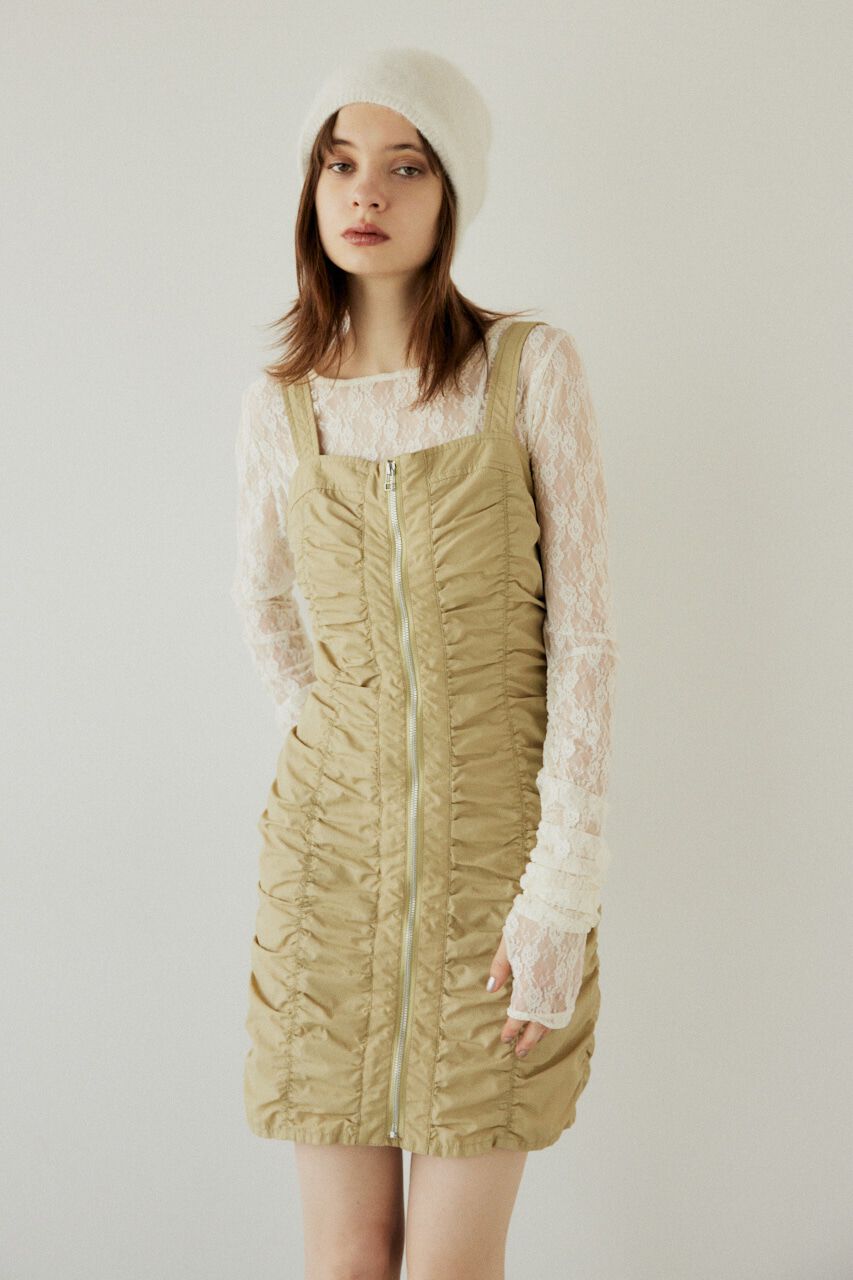 SLY「NYLON GATHER CAMI ショートワンピース」|ワンピース|