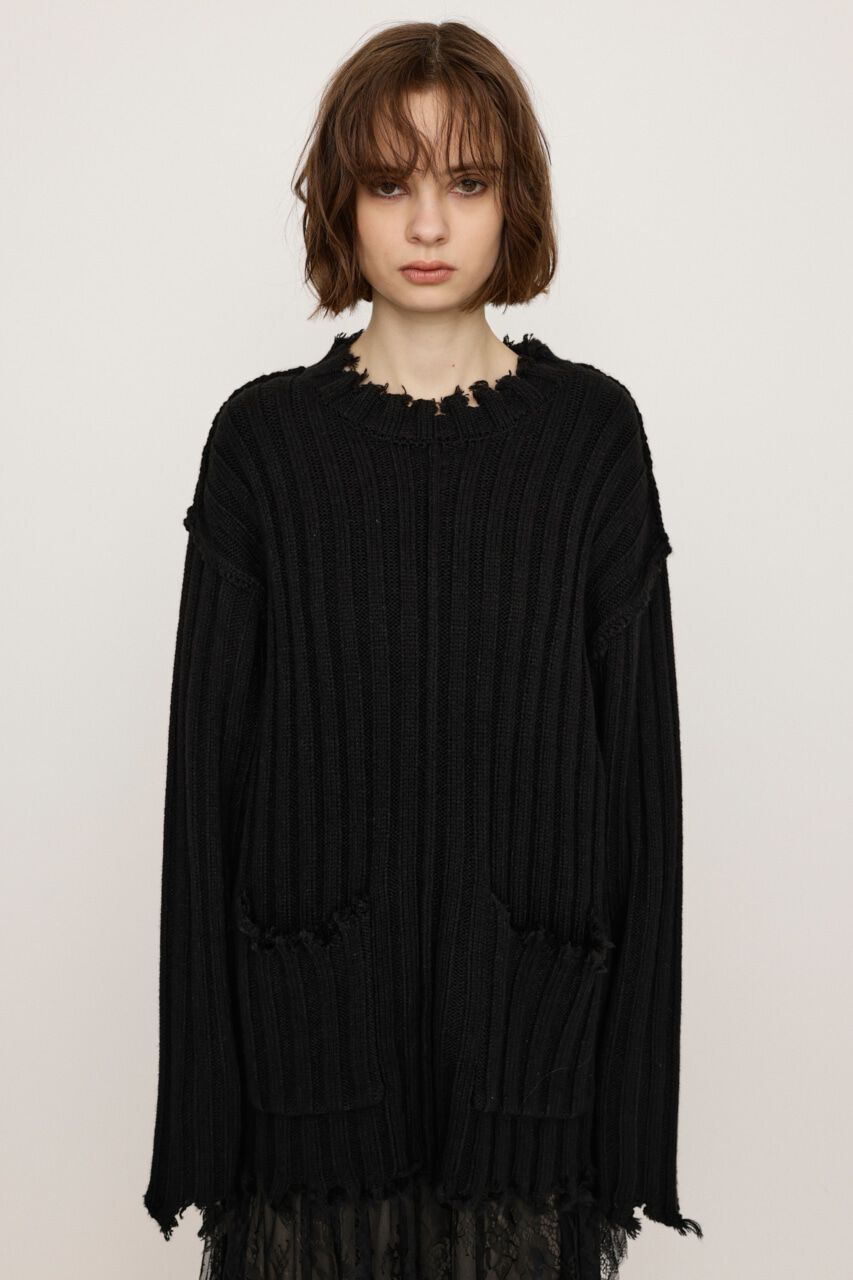 SLY「DAMAGED LG トップス」|ニット・セーター|