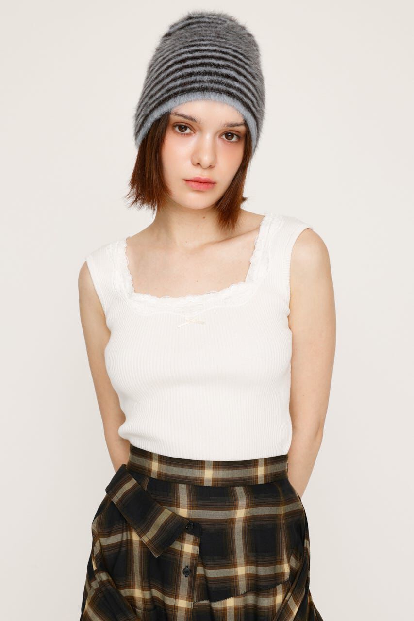 SLY「LACE DOCKING RIB TANK」|タンクトップ|O/WHT1