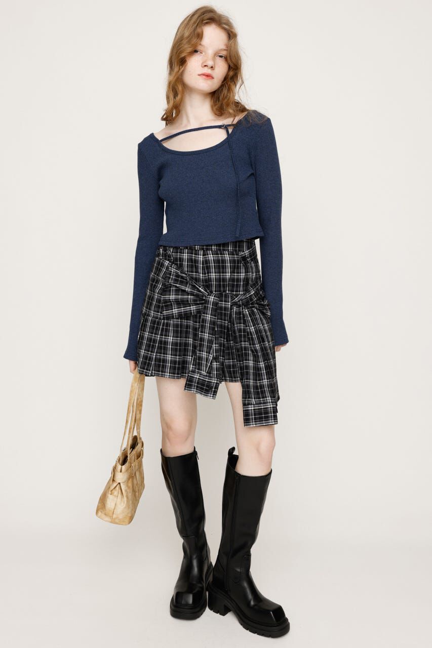 SLY「REMAKE LIKE CHECK ショートスカート」|スカート|