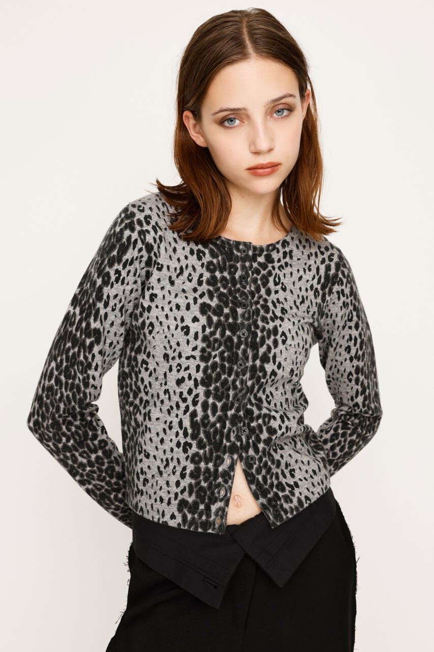 SLY「COMPACT LEOPARD カーディガン」|カーディガン|M/BLK7