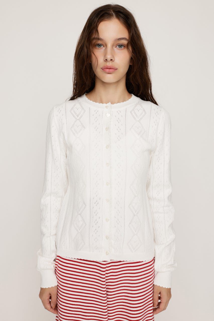 SLY「HEART CROCHET KNIT トップス」|ニット・セーター|