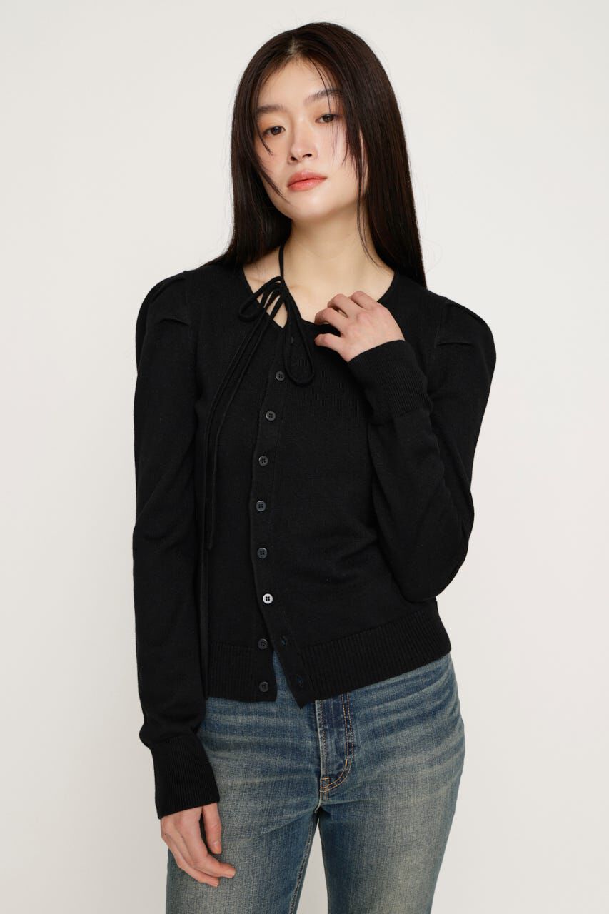 SLY「CURVE RIBBON HG PUFF トップス」|ニット・セーター|