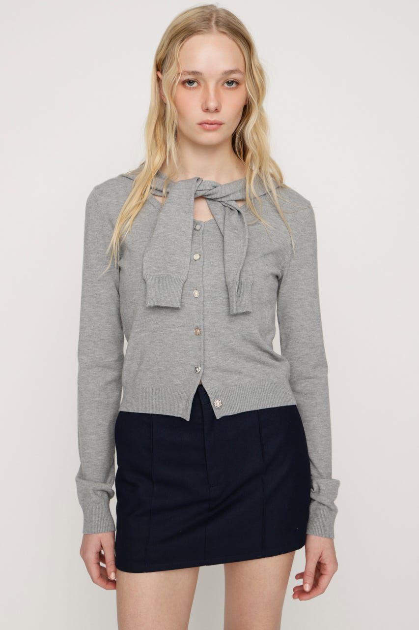 SLY「SAILOR TIE KNIT トップス」|ニット・セーター|T.GRY