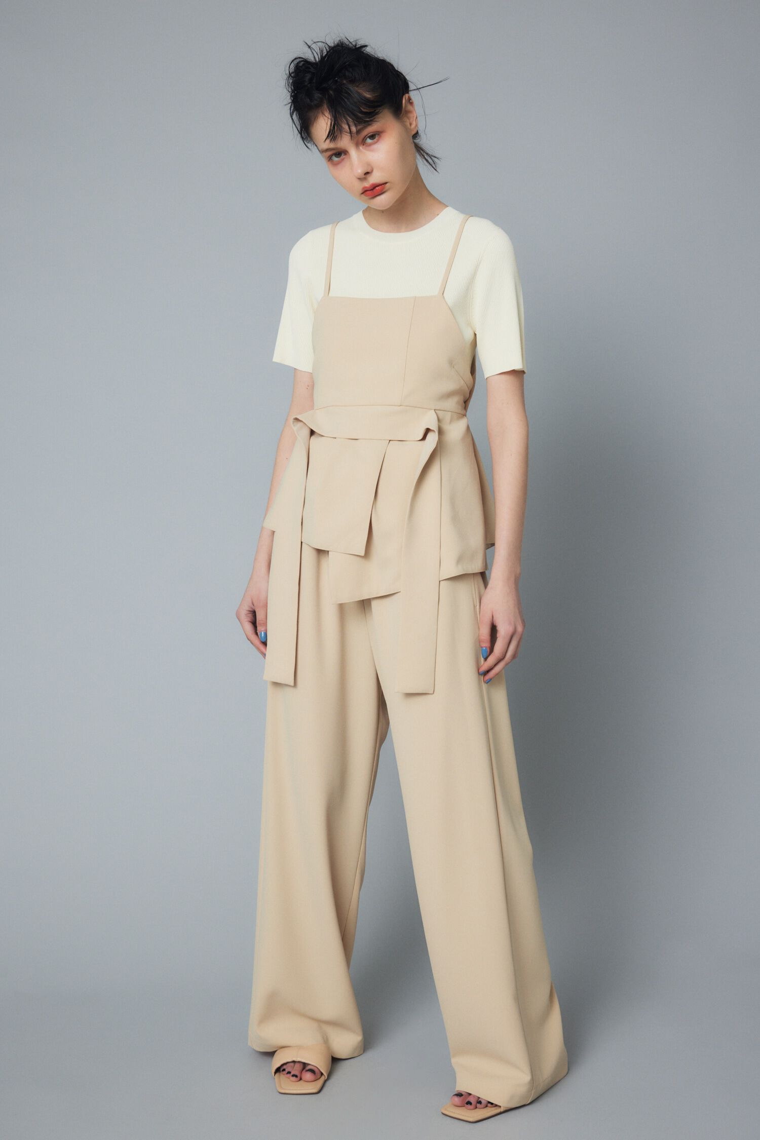 HeRIN.CYE「Back open camisole」|キャミソール|L/BEG1