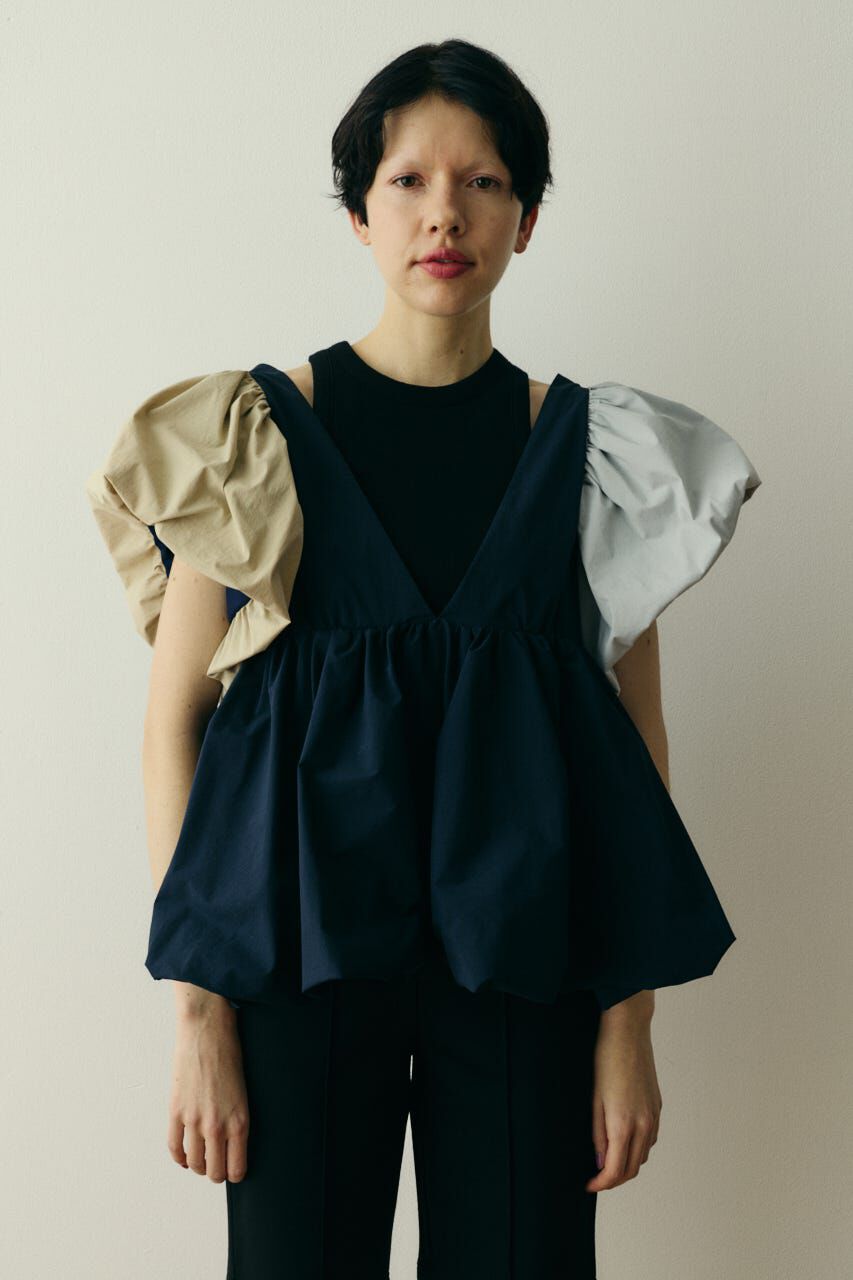 HeRIN.CYE「［予約］2way balloon hem tops」|シャツ・ブラウス|柄NVY5