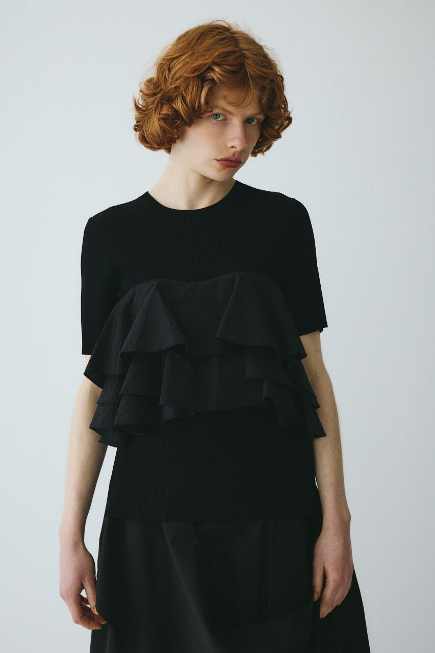 HeRIN.CYE「［予約］Wave flare knit tops」|Tシャツ・カットソー|