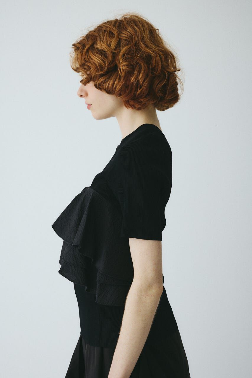 HeRIN.CYE「［予約］Wave flare knit tops」|Tシャツ・カットソー|