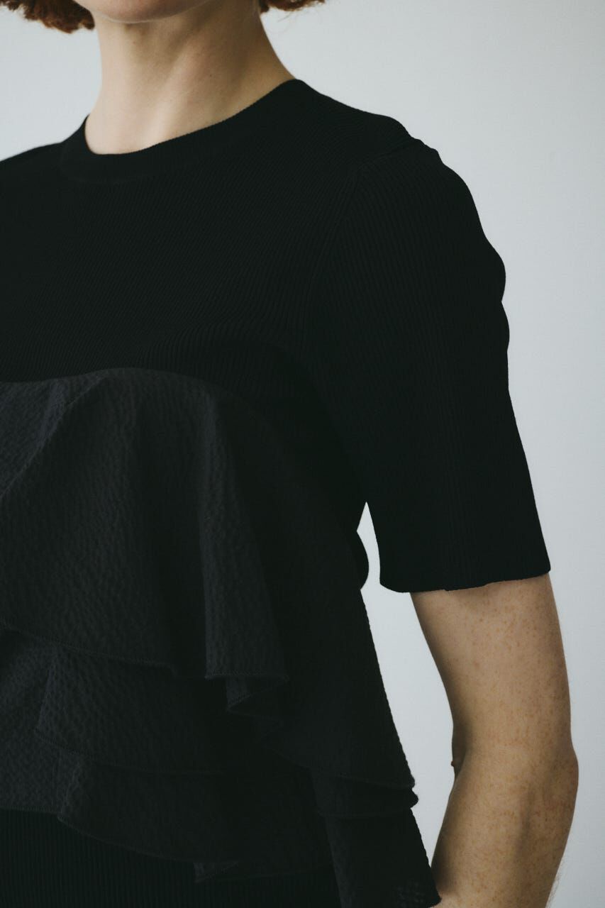 HeRIN.CYE「［予約］Wave flare knit tops」|Tシャツ・カットソー|