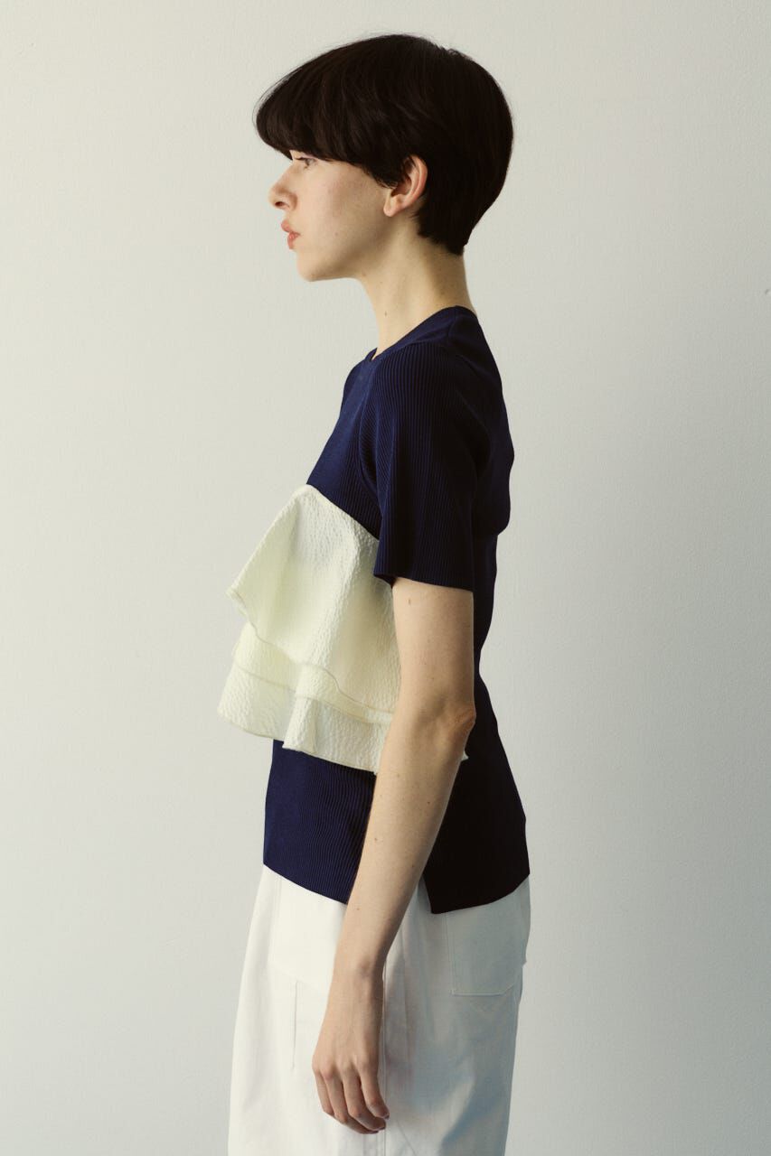 HeRIN.CYE「［予約］Wave flare knit tops」|Tシャツ・カットソー|